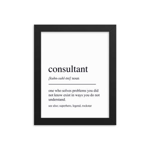 Cadeau pour consultant, Décoration murale pour consultant, Cadeaux pour consultant, Cadeau de retraite pour consultant, Décoration murale pour consultant, Impressions artistiques pour consultant