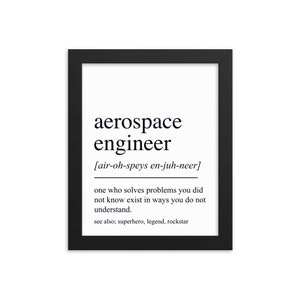 Regalo di ingegnere aerospaziale, arte della parete di ingegnere aerospaziale, regalo di laurea di ingegnere aerospaziale, laureato di ingegnere aerospaziale