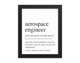 Aerospace Engineer Gift, Aerospace Engineer Wall Art, Aerospace Engineer Graduation Gift, Aerospace Engineer Graduate