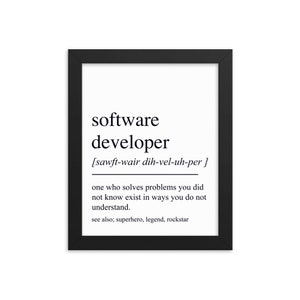 Softwareontwikkelaar cadeau, softwareontwikkelaar kunst aan de muur, geschenken voor softwareontwikkelaar, softwareontwikkelaar wanddecoratie, neurochirurg Art Print