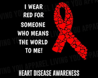 Heart Disease Png, Heart Disease Awareness Png, Heart Disease Month Png, Heart Disease Ribbon Png, In February We Wear Red Png