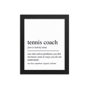Tennis-Trainer-Geschenk, Tennis-Trainer-Wand-Kunst, Geschenke für Tennis-Trainer, Tennis-Trainer-Ruhestandsgeschenk, Tennislehrer-Wand-Dekor