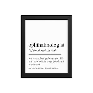 Augenarzt Geschenk, Augenarzt Wandkunst, Geschenk für Augenarzt, Ophthalmologie Wanddekor, Ophthalmologie Kunstdruck