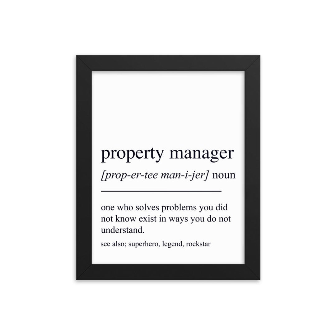 Property Manager Gift Property Manager Wall Art Gifts for Etsy