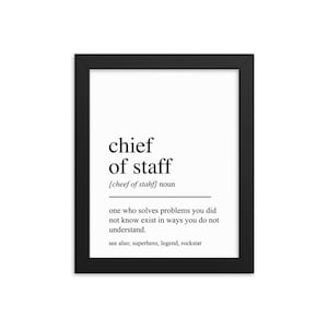 Cadeau de chef de cabinet, oeuvre d'art murale de chef de cabinet, cadeaux pour chef de cabinet, cadeau de retraite de chef de cabinet, décoration de bureau de chef de cabinet