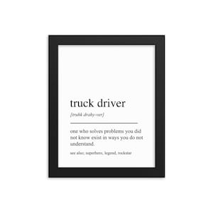 LKW-Fahrer Geschenk, LKW-Fahrer Wandkunst, Geschenke für LKW-Fahrer, LKW-Fahrer Wanddekor, LKW-Fahrer Kunstdruck, LKW-Fahrer Wertschätzung