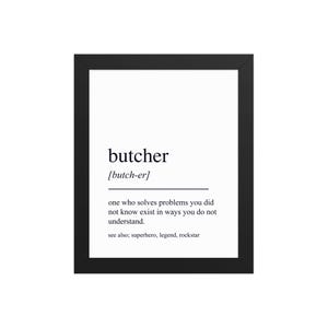 Butcher Gift, Butcher Wall Art, Gifts For Butcher, Butcher Wall Decor, Butcher Retirement Gift, Butcher Thank You Gift, Butcher Appreciation