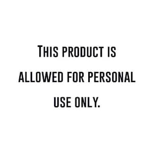 May include: Text on a white background that reads "This product is allowed for personal use only."