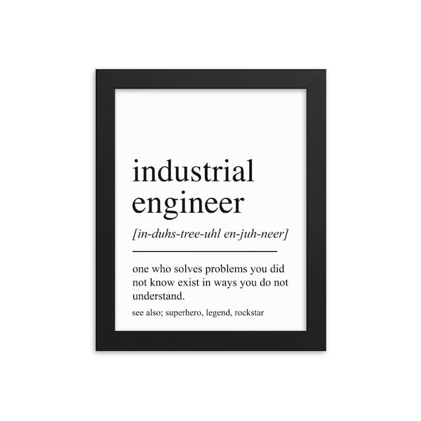 Industrial Engineer Gift, Industrial Engineer Wall Art, Gifts For Industrial Engineer, Industrial Engineer Wall Decor