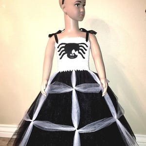Spider Tutu Halloween Costume Dress Plus Matching Spider Headband Or Bow.