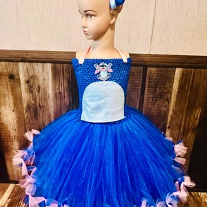 Stitch Tutu Set/Stitch Halloween Tutu/Stitch Birthday Tutu With Matching Headpiece. Size 5-6 Ready to Ship.