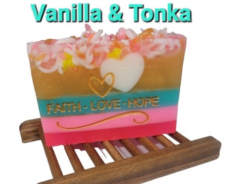 Lightly Scented Vanilla Soaps - Summer Time Fun - College Soaps - Faith - Love - Hope Soap