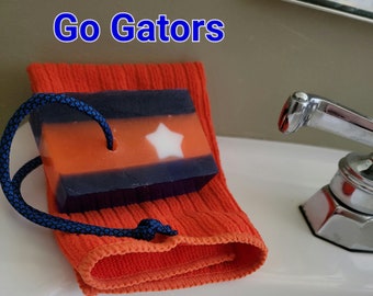 Florida Gators Soap - College Football Soap - Gators Star Soap - Glycerin Soap On A Rope - Apple Bourbon - Mens Soap