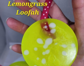 Loofah Soap - Lemongrass Loofah Soap - Soap on a rope - Exfoliating Soap - Gifts for Women - Coconut Loofah