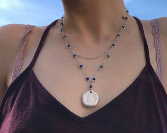 Double-Strand Gilded Sand Dollar Necklace (II)