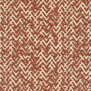 May include: A seamless pattern with a geometric design of white zigzags on a rust-colored background. The pattern has a textured look, giving it a rustic feel.