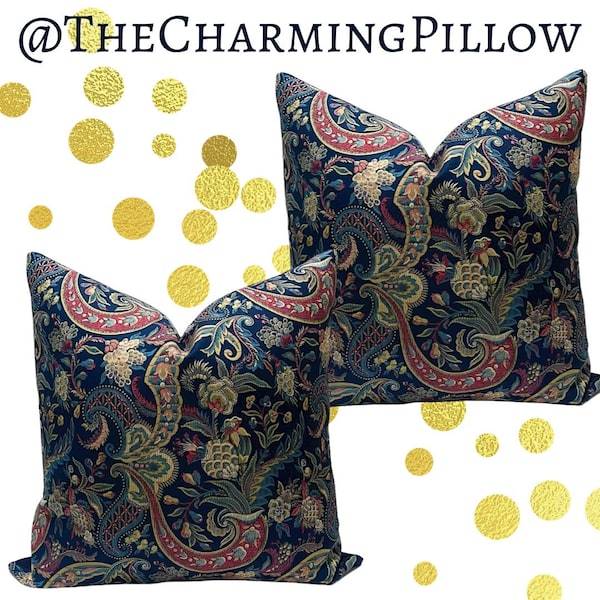 Red and Gold Pillow Etsy