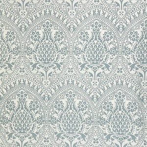 Quadrille Pina Windsor Blue Linen Decorative Throw Pillow Cover