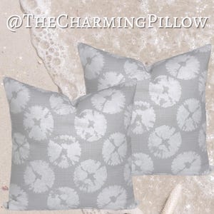 Sand Dollar French Gray Decorative Throw Pillow Cover