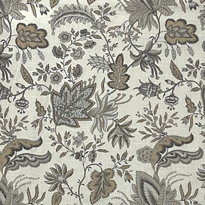La Mer Jacobean Floral Linen Decorative Throw Pillow Cover