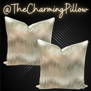Metallic Waves Decorative Throw Pillow Cover