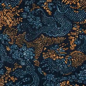 Amapura Admiral Dark Blue, Blue, Gold Decorative Throw Pillow Cover