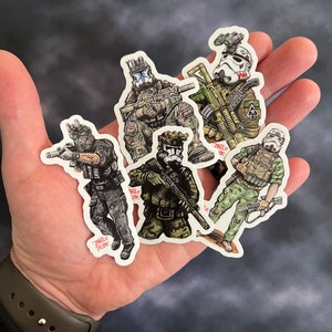 Battle Tribe Soldier Mini Sticker Pack
