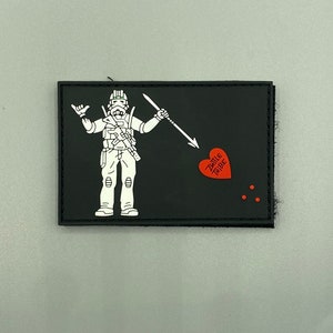 Battle tribe / Black beard pvc patch with hooks and loops