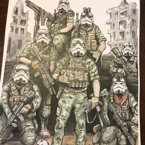 Up to No Good - Storm Troopers 11x17 art print.  2A