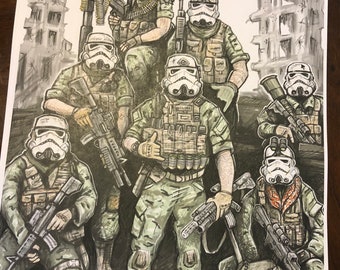 Up to No Good - Storm Troopers 11x17 art print.  2A
