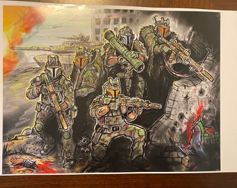Merc War 11x17 art print. 2A
