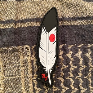 Battle Tribe warrior feather pvc patch