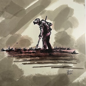 Warrior in a Garden” signed art print