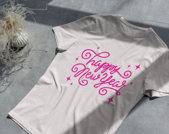 Happy New Year SVG, PNG | File for Cricut | Holiday Merch | T-shirts, Sweatshirts, and Totes | Instant Download