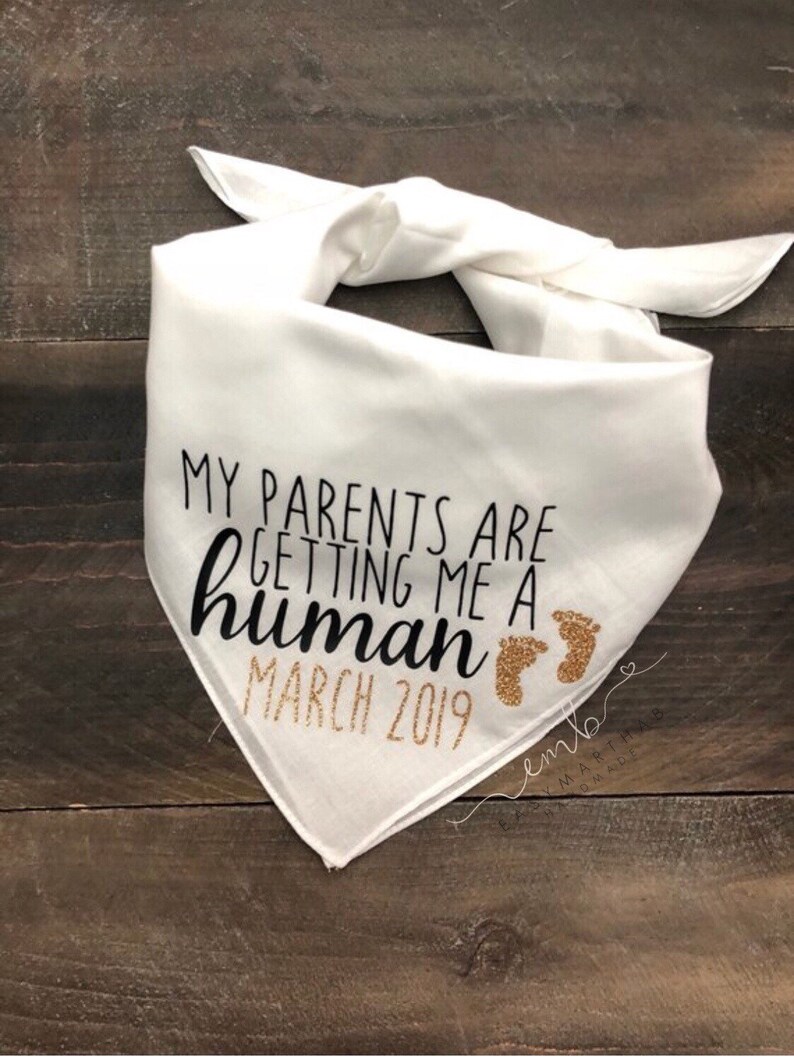 My Parents Are Getting Me A Human Dog Bandana. Pregnancy Etsy
