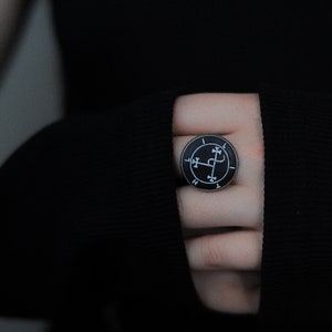 Sigil of Lilith ring / Wiccan jewelry / Lilith sigil / pagan jewelry / occult ring / mythology jewelry / wicca ring / satanic ring