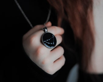 Capricorn constellation necklace / Capricorn zodiac sign necklace / astrology gifts /  zodiac jewelry / January February birthday gift