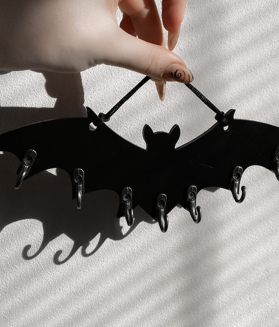 Bat Jewelry Holder Halloween Decor Gothic Home Decor Wall