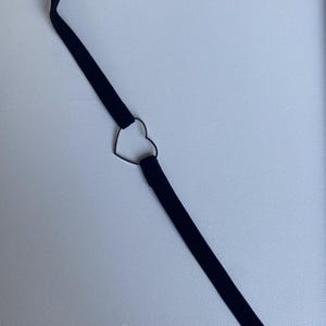Heart collar / heart ring choker / heart choker / velvet choker / gothic necklace / witchy jewelry / o-ring / o ring choker / pastel goth image 6