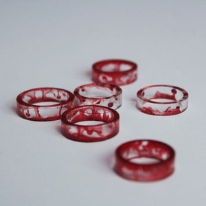 Blood ring / vampire ring / red blood drop / vampire gothic jewelry / horror jewelry / halloween ring / creepy jewelry / witchy goth rings
