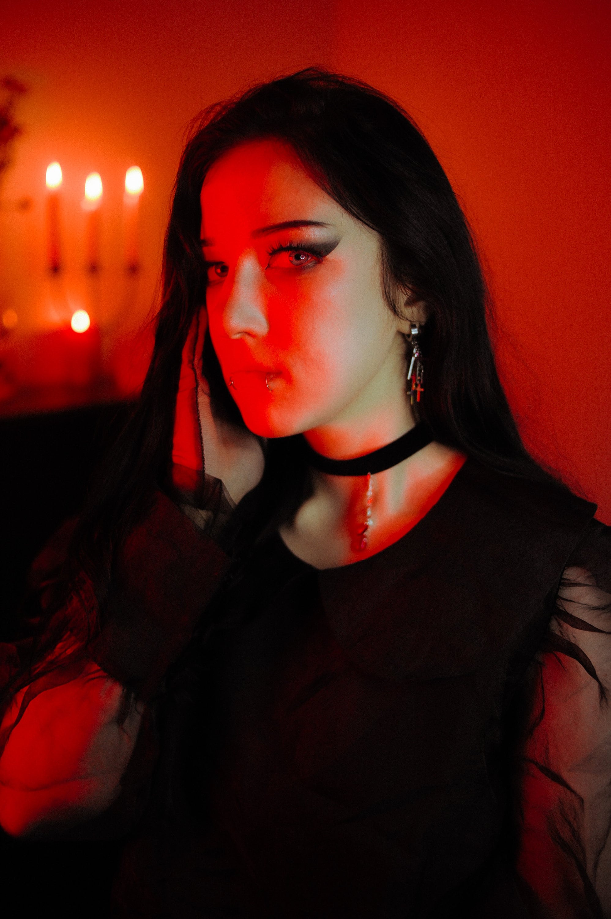 Vampire Bite Necklace / Black Velvet Choker / Halloween Necklace ...