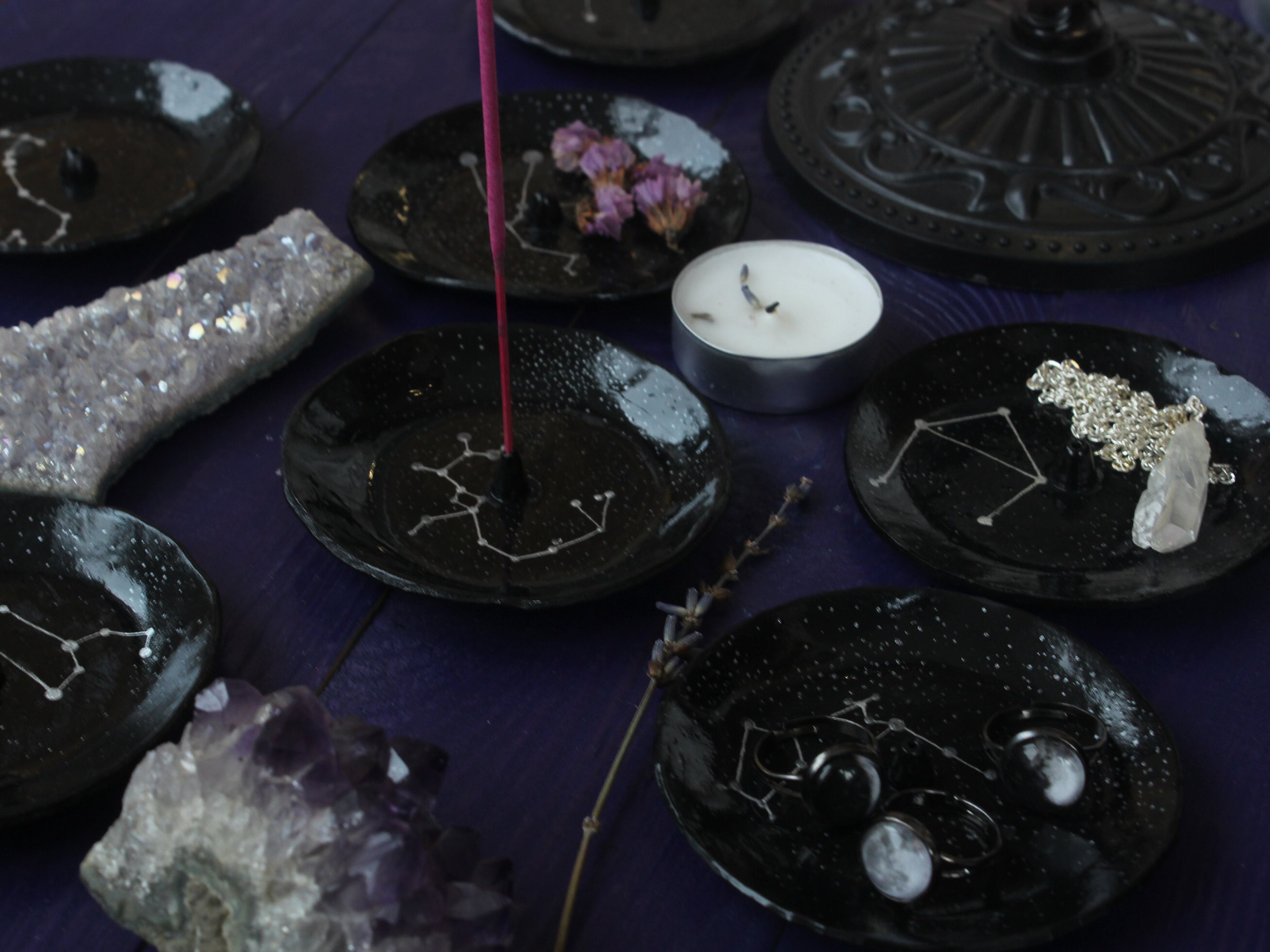 Constellation Incense Holder / Trinket Dish / Zodiac Sign Ring Etsy