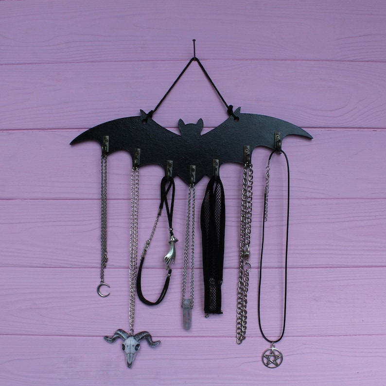 Bat Jewelry Holder / Halloween Decor / Gothic Home Decor / Etsy