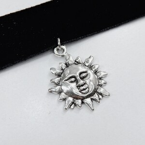 Mathilda Choker / Sun Pendant Choker / Thick Black Velvet Necklace ...