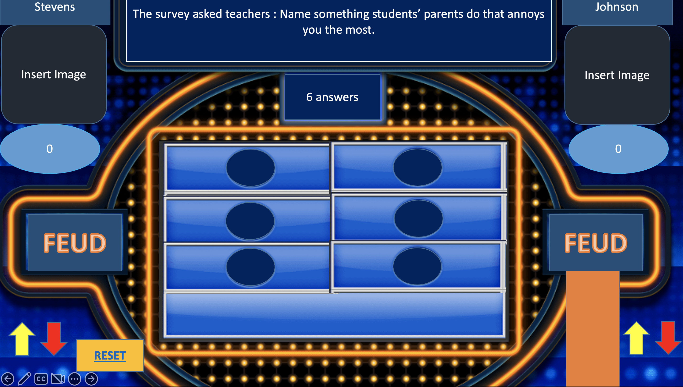 Template Family Feud Board