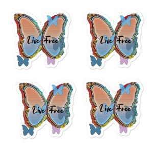 LIVE GRATIS VLINDER stickers