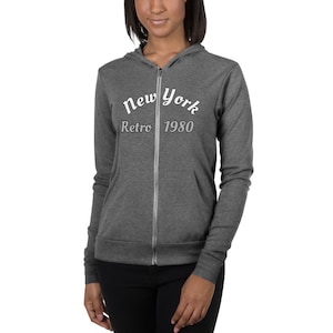 New York Retro 1980 zip hoodie