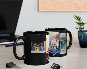 Venice Beach California Black Mug