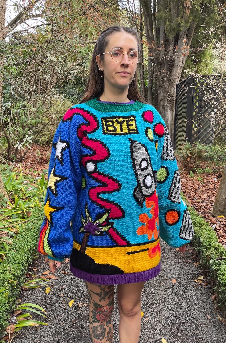 Buy 80s Colorful Sweater Online In India India