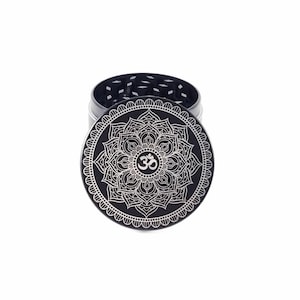 Free Shipping Custom Large 2.5 inch Om&#39;s symbol Metal Herb Grinder